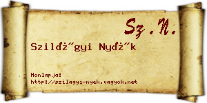 Szilágyi Nyék névjegykártya